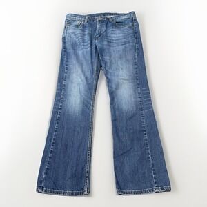 Levi's 527 Jeans Mens 36x32 Low Rise Bootcut Blue Denim Grunge Western Cowboy